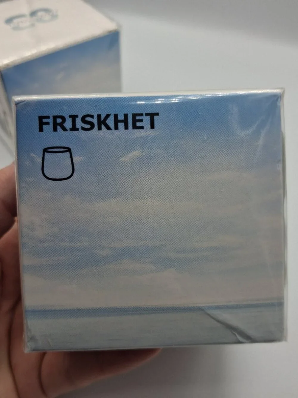 Set of 2 NEW Ikea Friskhet 03 Scented Candles Grapefruit Marine Amber 25Hr